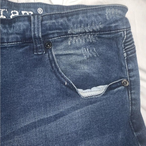 Kilogram Men’s Straight Leg Jeans Dark Wash Distressed Jeans Size 38 - Picture 5 of 7